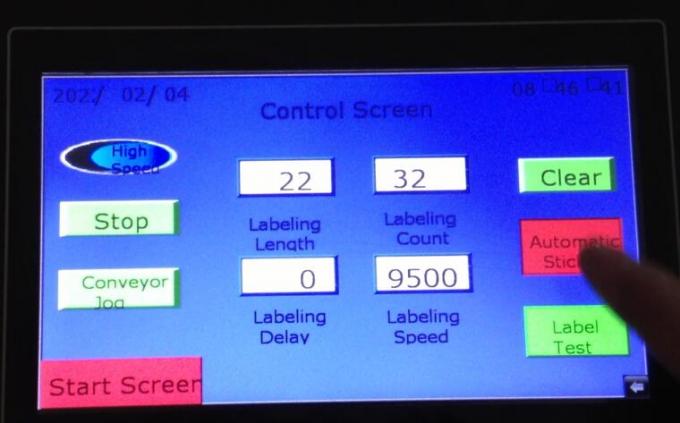 Applicatore automatico di etichette per superfici piane di dimensioni 1000mm × 450mm per il lato superiore