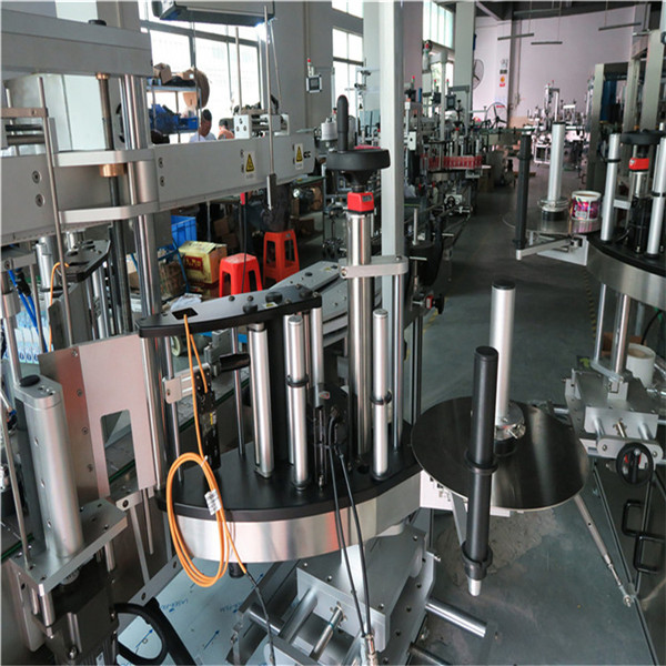 Etichettatrice a doppio lato per bottiglie in plastica / vetro, etichettatrice per bottiglie quadrate