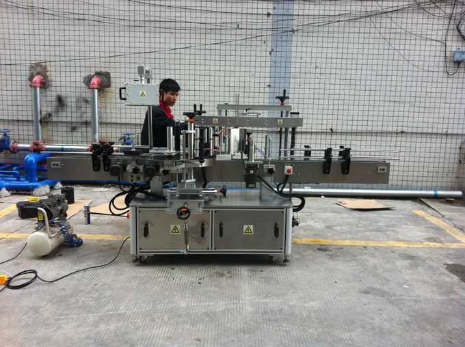 Etichettatrice automatica completa per bottiglie rotonde adesive per bottiglie in animali domestici davanti e dietro